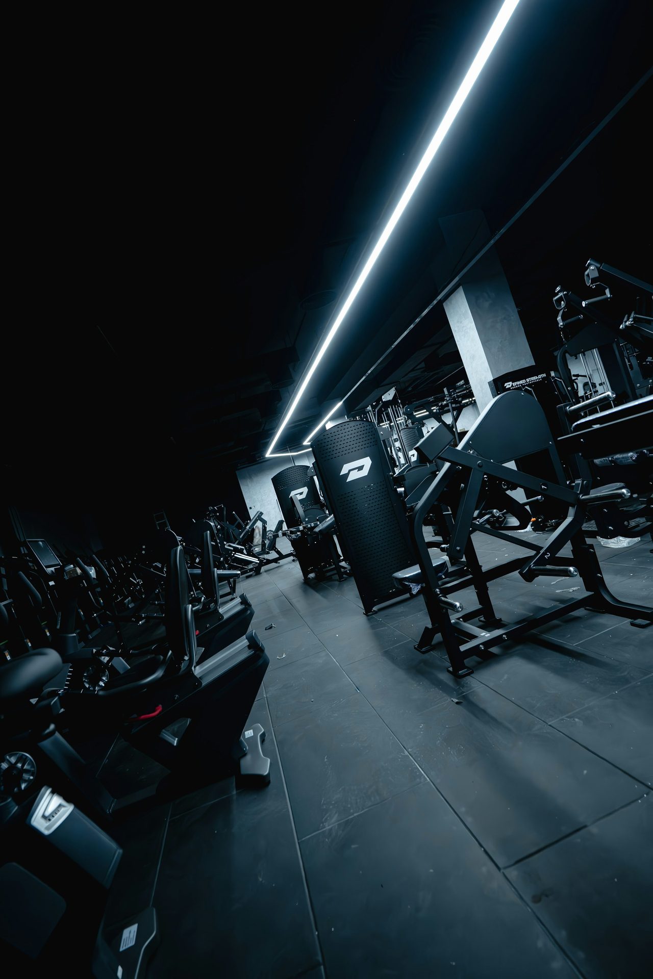 Cardio equipment row.