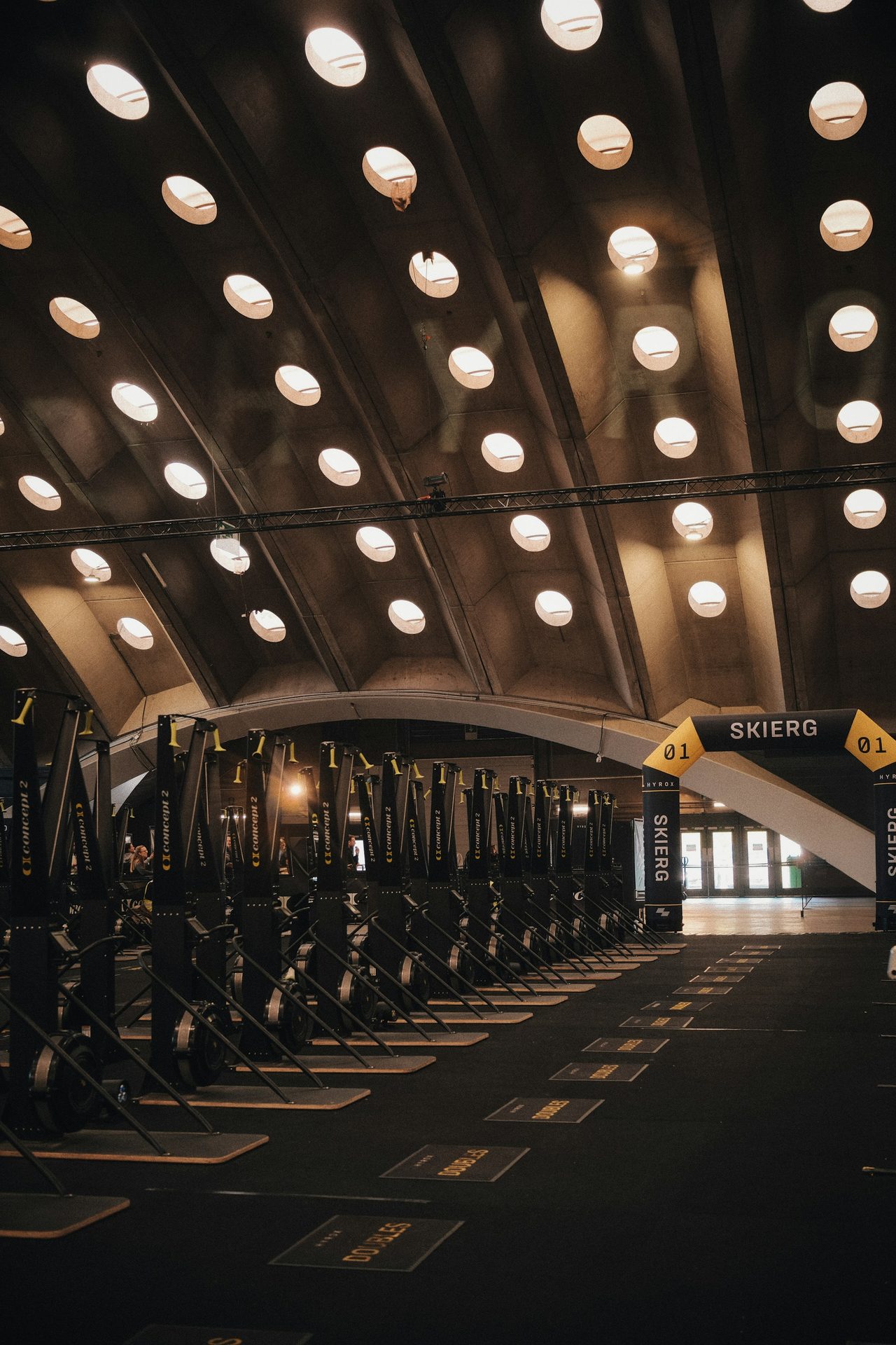Commercial gym interior.